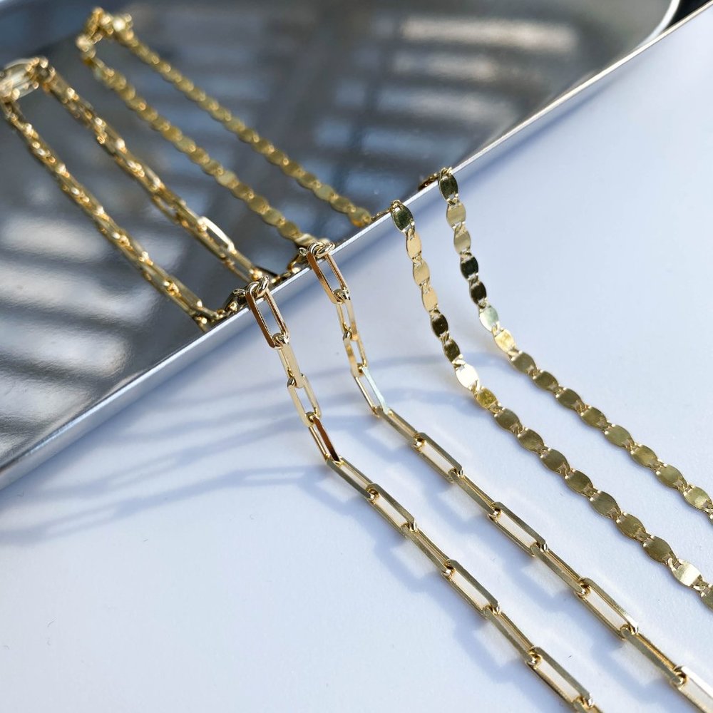 18K Gold Plated Link Necklace (16" or 18") - Picture 9 of 13